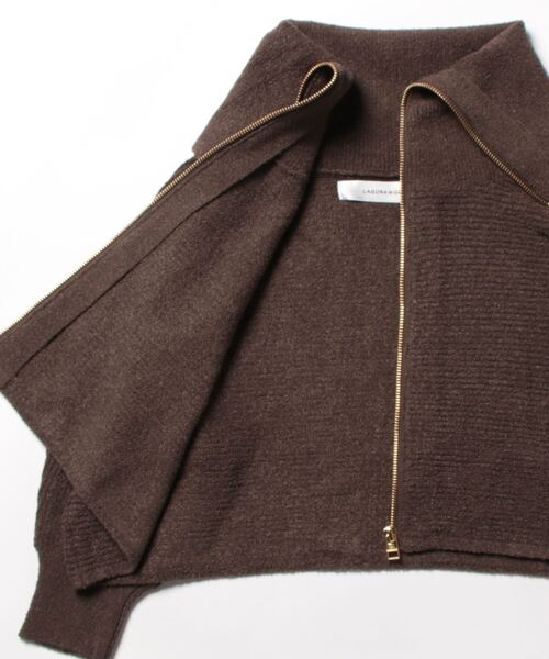 「LAGUNAMOON」 7分袖ニットカーディガン FREE アイボリー レディース_画像3