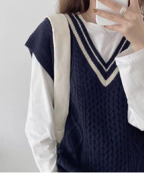 「gossip!ロサンゼルス」 ニットベスト FREE ボルドー レディース_画像5