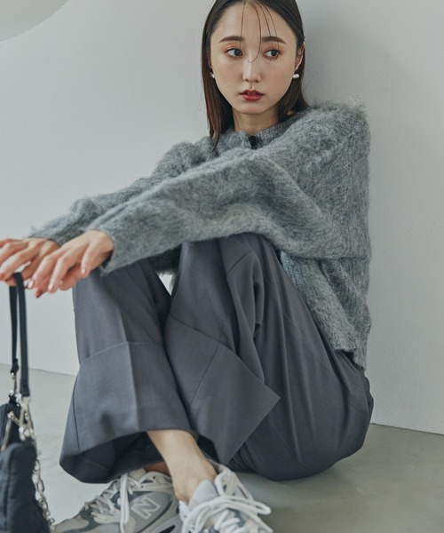 「N.（N. Natural Beauty Basic）」 ニットカーディガン MEDIUM グレー レディース_画像4