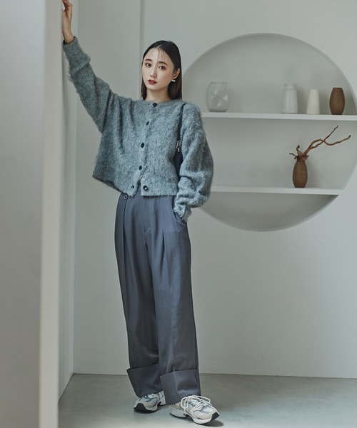 「N.（N. Natural Beauty Basic）」 ニットカーディガン MEDIUM グレー レディース_画像5