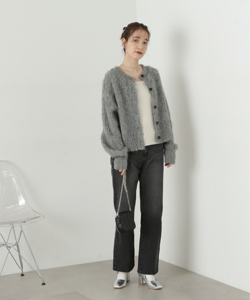 「N.（N. Natural Beauty Basic）」 ニットカーディガン MEDIUM グレー レディース_画像9