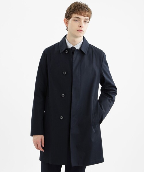 美品　マッキントッシュフィロソフィー　ネイビー ステンカラーコート MACKINTOSH PHILOSOPHY（マッキントッシュフィロソフィー） ステン