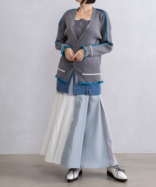 MARECHAL TERRE（マルシャルテル） スカート デニムコンビプリーツ