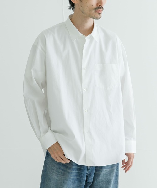 「THOMAS MASON」 長袖シャツ MEDIUM ロイヤルブルー メンズ_画像2
