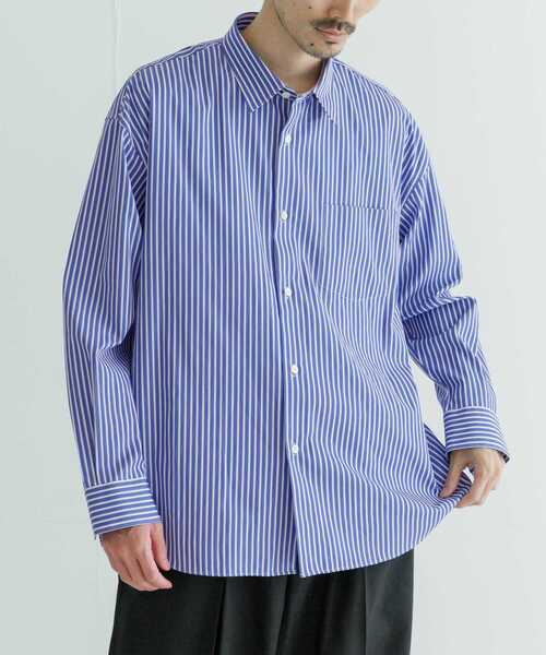 「THOMAS MASON」 長袖シャツ MEDIUM ロイヤルブルー メンズ_画像7