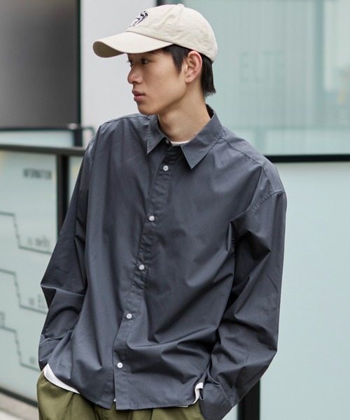 FR2GOLF ダークグレー 長袖シャツ WEGO（ウィゴー） シャツ WEGO/「26年春夏新作」クロップドブロード