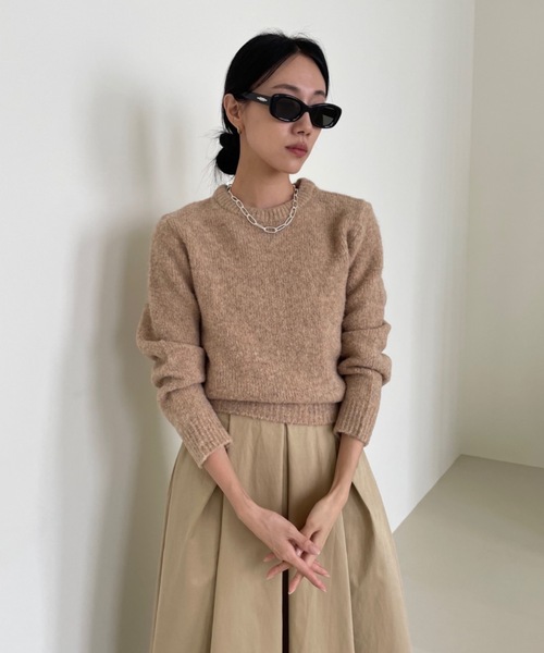 「Didot.showroom」 長袖ニット FREE モカ レディース_画像3