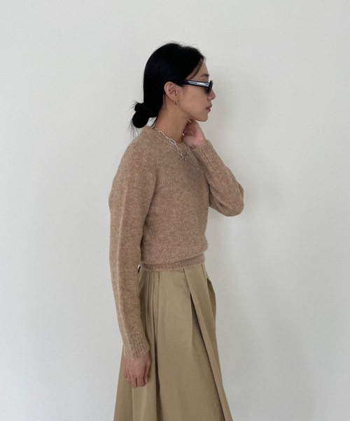 「Didot.showroom」 長袖ニット FREE モカ レディース_画像5