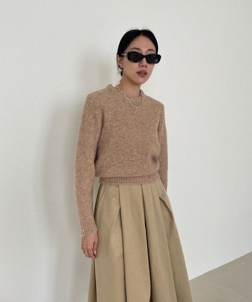 「Didot.showroom」 長袖ニット FREE モカ レディース_画像7