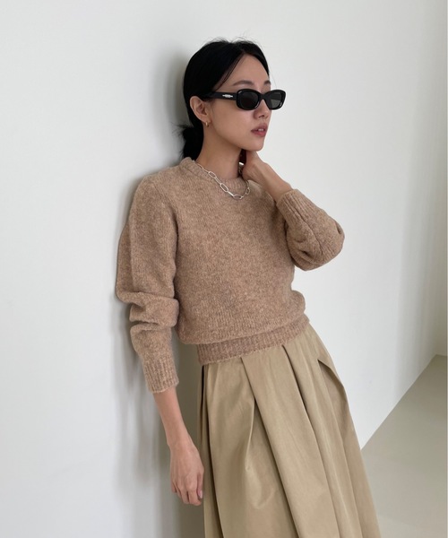 「Didot.showroom」 長袖ニット FREE モカ レディース_画像8