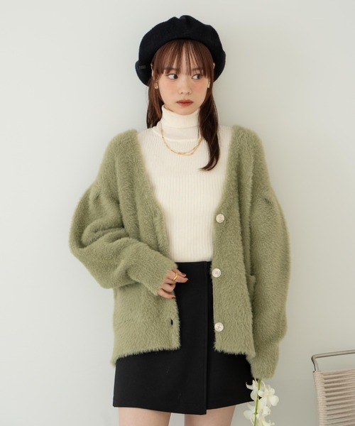 かみさん専用hinari  ショートモールニットカーディガン hinari（ヒナリ）の「ショートモールニットカーディガン（ニット