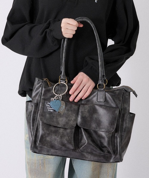 「ONCILY」 トートバッグ FREE ダークグレー メンズ_画像5