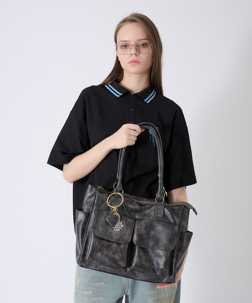 「ONCILY」 トートバッグ FREE ダークグレー メンズ_画像6