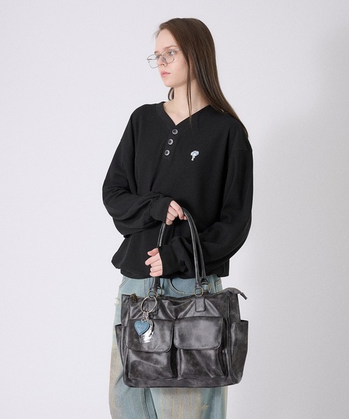 「ONCILY」 トートバッグ FREE ダークグレー メンズ_画像8