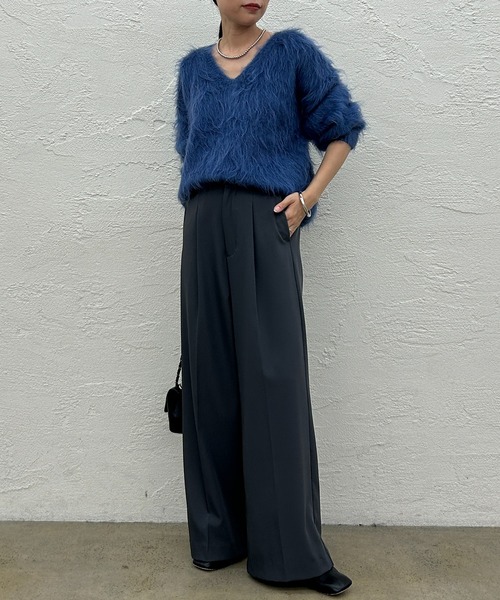 「LOUNGEDRESS」 長袖ニット FREE グレー レディース_画像2