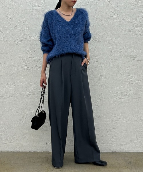 「LOUNGEDRESS」 長袖ニット FREE グレー レディース_画像4