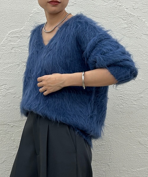 「LOUNGEDRESS」 長袖ニット FREE グレー レディース_画像8