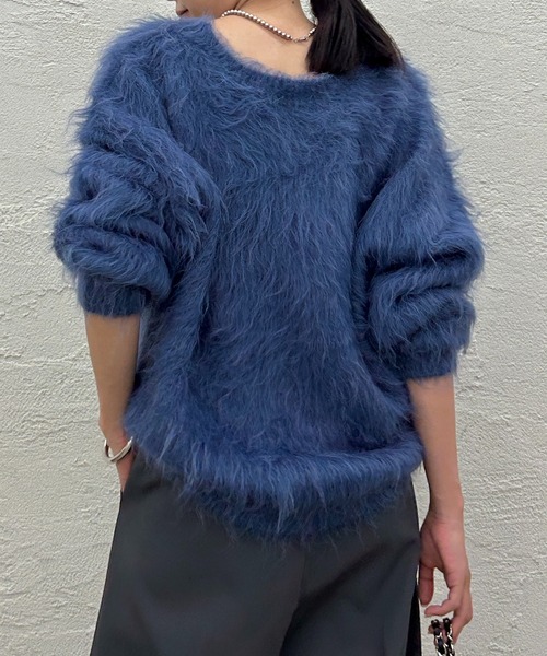 「LOUNGEDRESS」 長袖ニット FREE グレー レディース_画像9