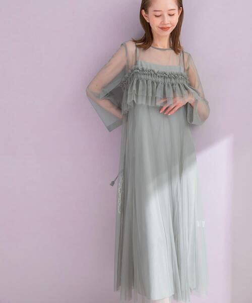 ワンピース チュールキャミソールsetドレス : ZOZOTOWN Yahoo!店