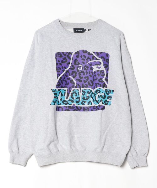 「XLARGE」 スウェットカットソー S アッシュ メンズ