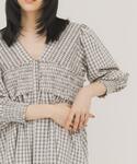 ワンピース 2WAYシャーリングチェックミニワ...の詳細画像3