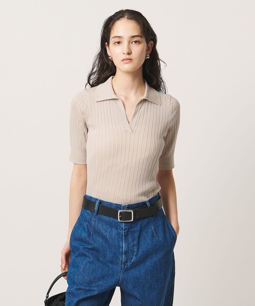 SLOANE 半袖ニット　リブニット SLOANE（スローン） ニット セーター 「別注」「SLOANE」リブ