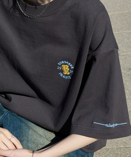 ddp（ディーディーピー） tシャツ 別注 ロゴ刺繍 ドローコード