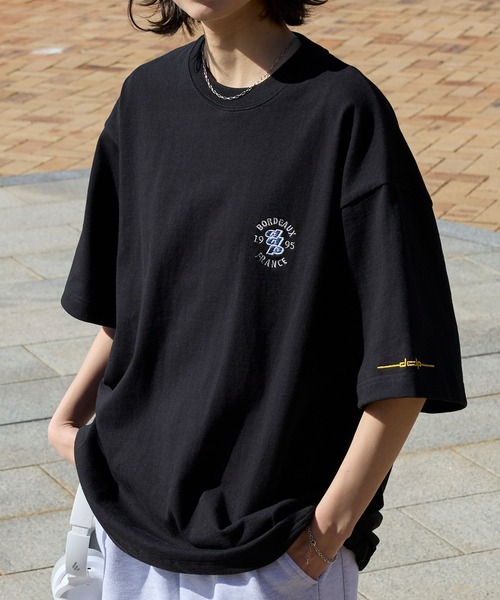 ddp（ディーディーピー） tシャツ 別注 ロゴ刺繍 ドローコード
