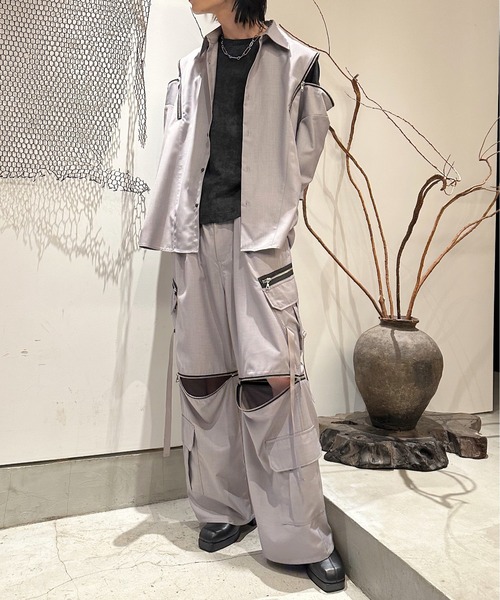「HARE」 カーゴパンツ SMALL ブラック系その他 メンズの画像