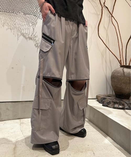 「HARE」 カーゴパンツ SMALL ブラック系その他 メンズの画像