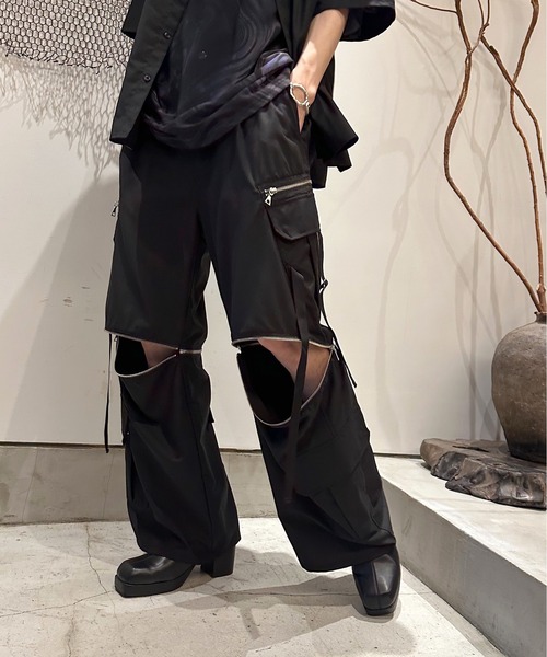 「HARE」 カーゴパンツ SMALL ブラック系その他 メンズの画像