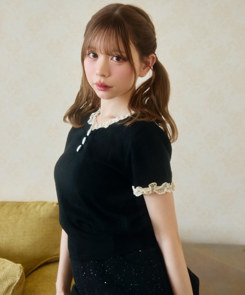 TITTY＆CO.（ティティーアンドコー） tシャツ 半袖 ハート柄シアー