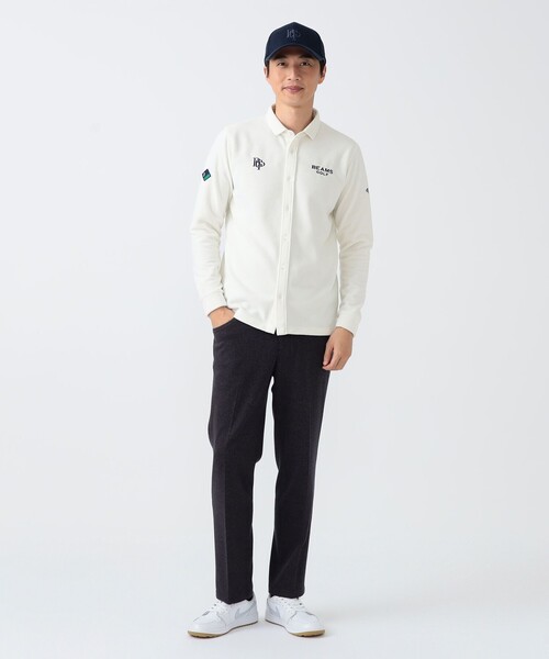 「BEAMS GOLF」 長袖シャツ M ホワイト メンズの画像