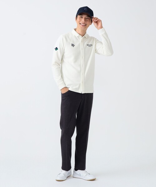 「BEAMS GOLF」 長袖シャツ M ホワイト メンズの画像