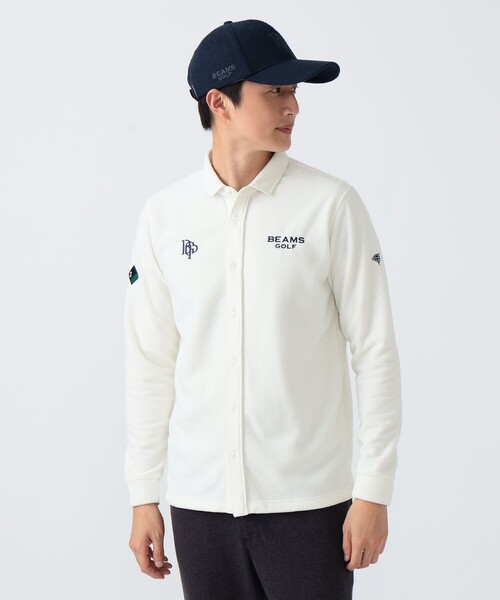 「BEAMS GOLF」 長袖シャツ M ホワイト メンズの画像
