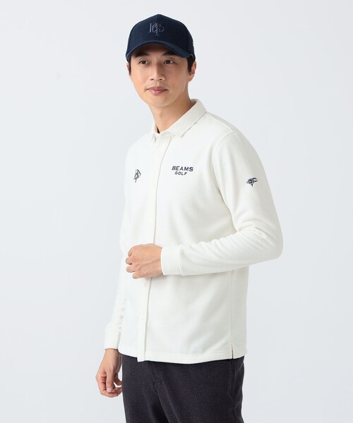 「BEAMS GOLF」 長袖シャツ M ホワイト メンズの画像