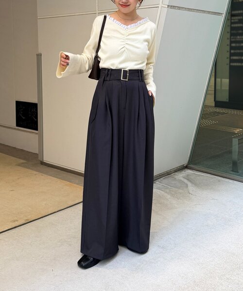 Thevon（ゼヴォン） スラックス パンツ 「新色登場！」ベルト付き