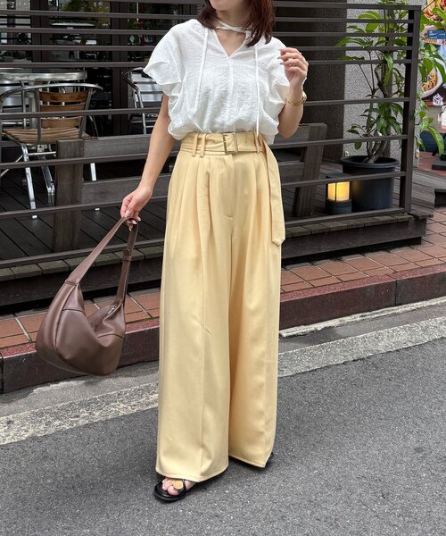 Thevon（ゼヴォン） スラックス パンツ 「新色登場！」ベルト付き