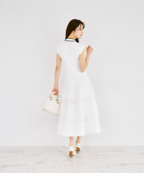 tocco closet（トッコ クローゼット） ワンピース 配色ボウタイリボン