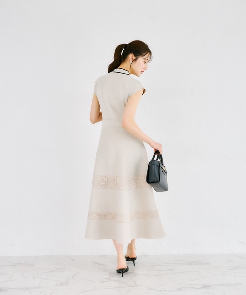 tocco closet（トッコ クローゼット） ワンピース 配色ボウタイリボン