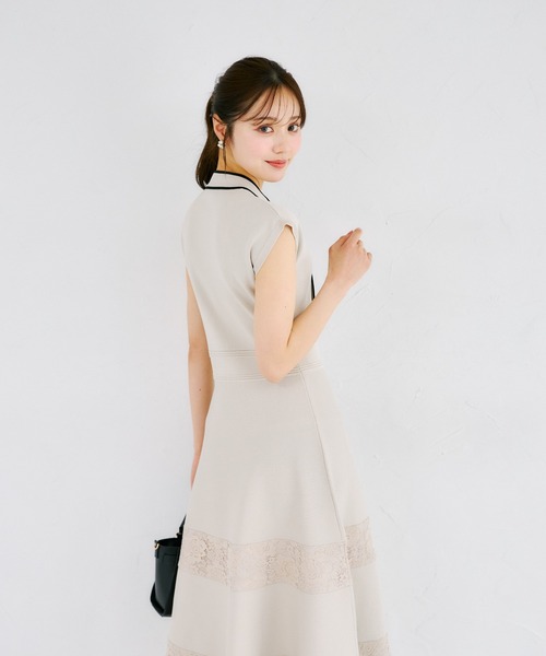tocco closet（トッコ クローゼット） ワンピース 配色ボウタイリボン