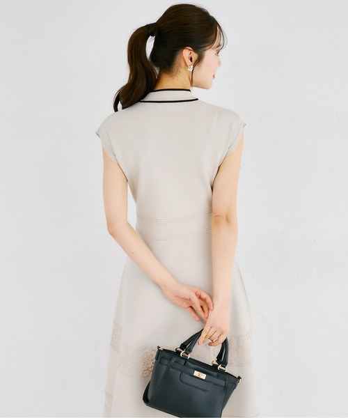 tocco closet（トッコ クローゼット） ワンピース 配色ボウタイリボン
