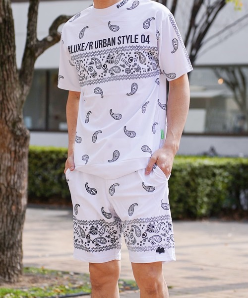 パンツ (RM)「LUXE/R GOLF」ストレッチ スムース 総柄 パンツ ハーフパンツ メンズ レディース_1
