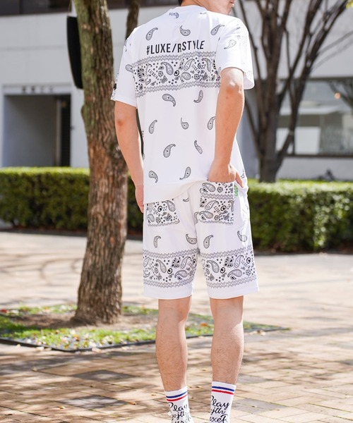 パンツ (RM)「LUXE/R GOLF」ストレッチ スムース 総柄 パンツ ハーフパンツ メンズ レディース_8
