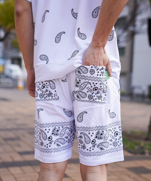 パンツ (RM)「LUXE/R GOLF」ストレッチ スムース 総柄 パンツ ハーフパンツ メンズ レディース_11