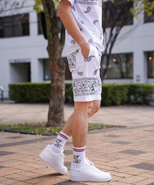 パンツ (RM)「LUXE/R GOLF」ストレッチ スムース 総柄 パンツ ハーフパンツ メンズ レディース_13