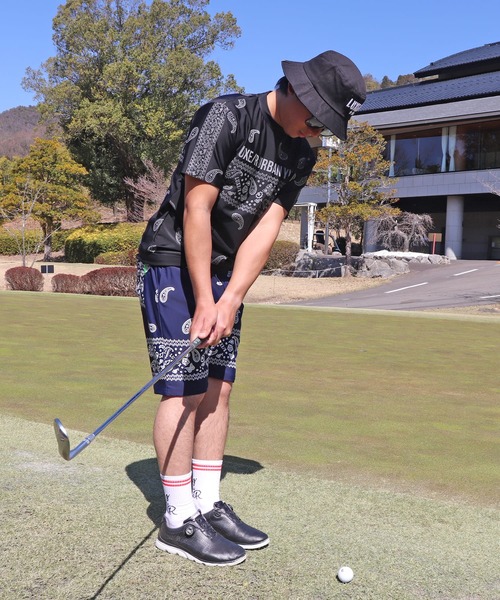 パンツ (RM)「LUXE/R GOLF」ストレッチ スムース 総柄 パンツ ハーフパンツ メンズ レディース_15