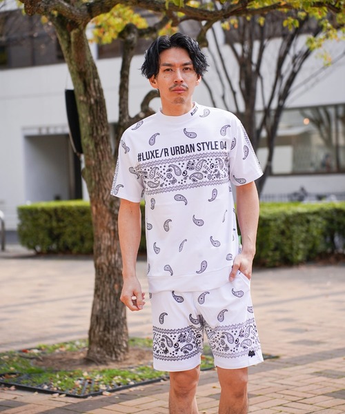 パンツ (RM)「LUXE/R GOLF」ストレッチ スムース 総柄 パンツ ハーフパンツ メンズ レディース_16