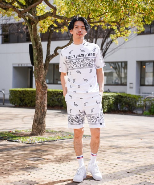 パンツ (RM)「LUXE/R GOLF」ストレッチ スムース 総柄 パンツ ハーフパンツ メンズ レディース_18
