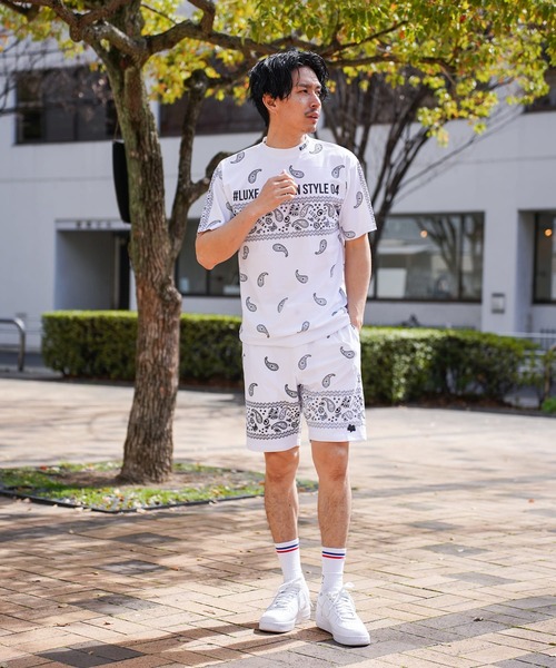 パンツ (RM)「LUXE/R GOLF」ストレッチ スムース 総柄 パンツ ハーフパンツ メンズ レディース_19
